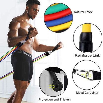 FlexoraX 11-Piece Multi-Resistance Home Fitness & Muscle Training System