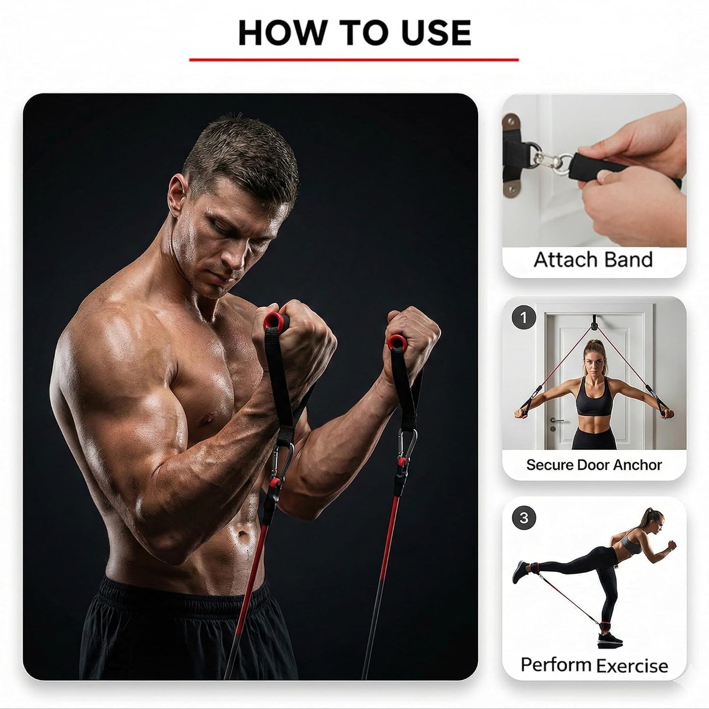 FlexoraX 11-Piece Multi-Resistance Home Fitness & Muscle Training System