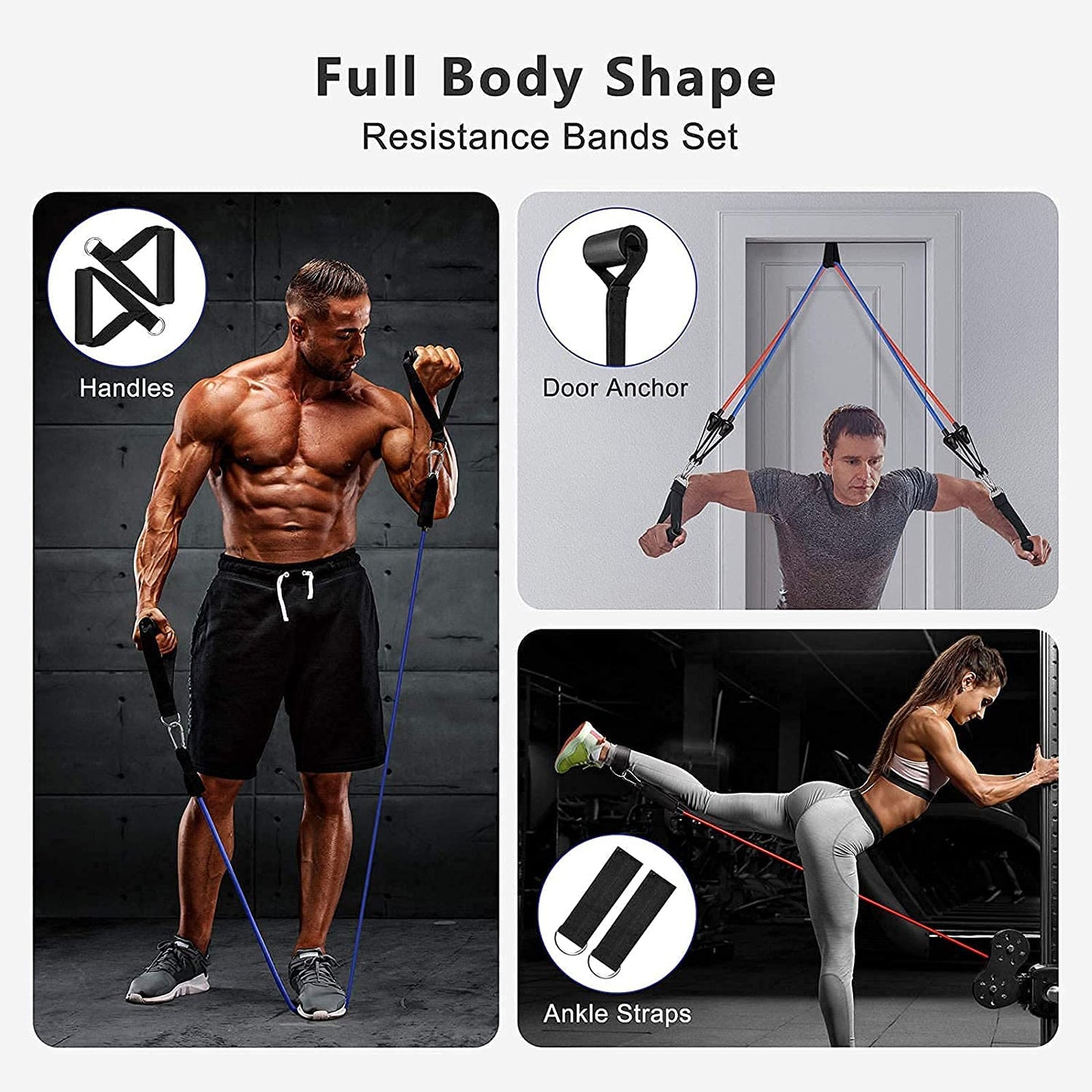 FlexoraX 11-Piece Multi-Resistance Home Fitness & Muscle Training System