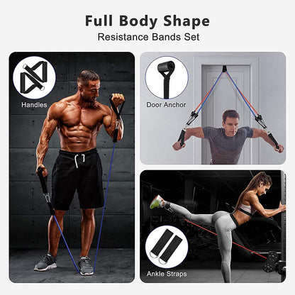 FlexoraX 11-Piece Multi-Resistance Home Fitness & Muscle Training System