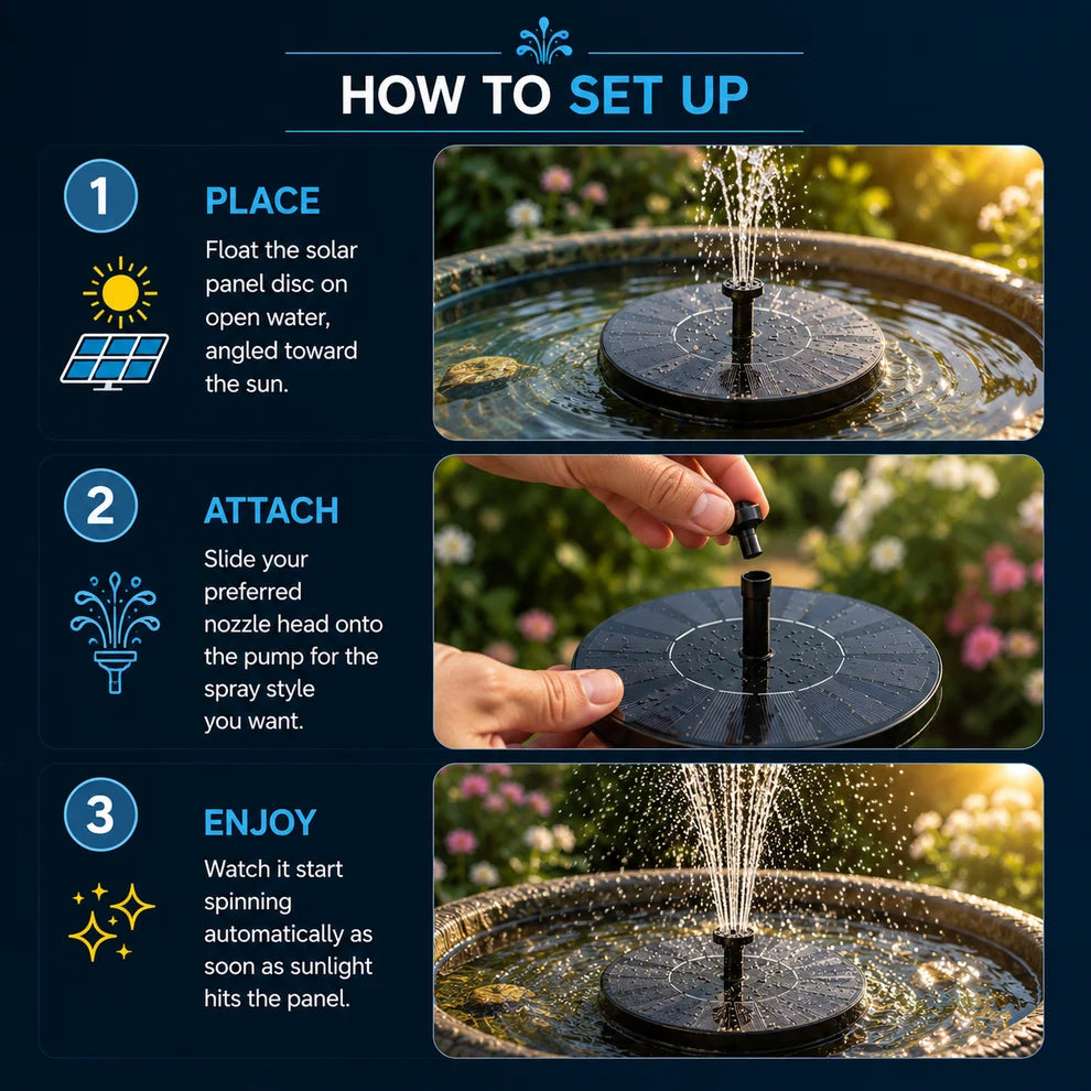 AquaVirello™ SunPowered Floating Water Display